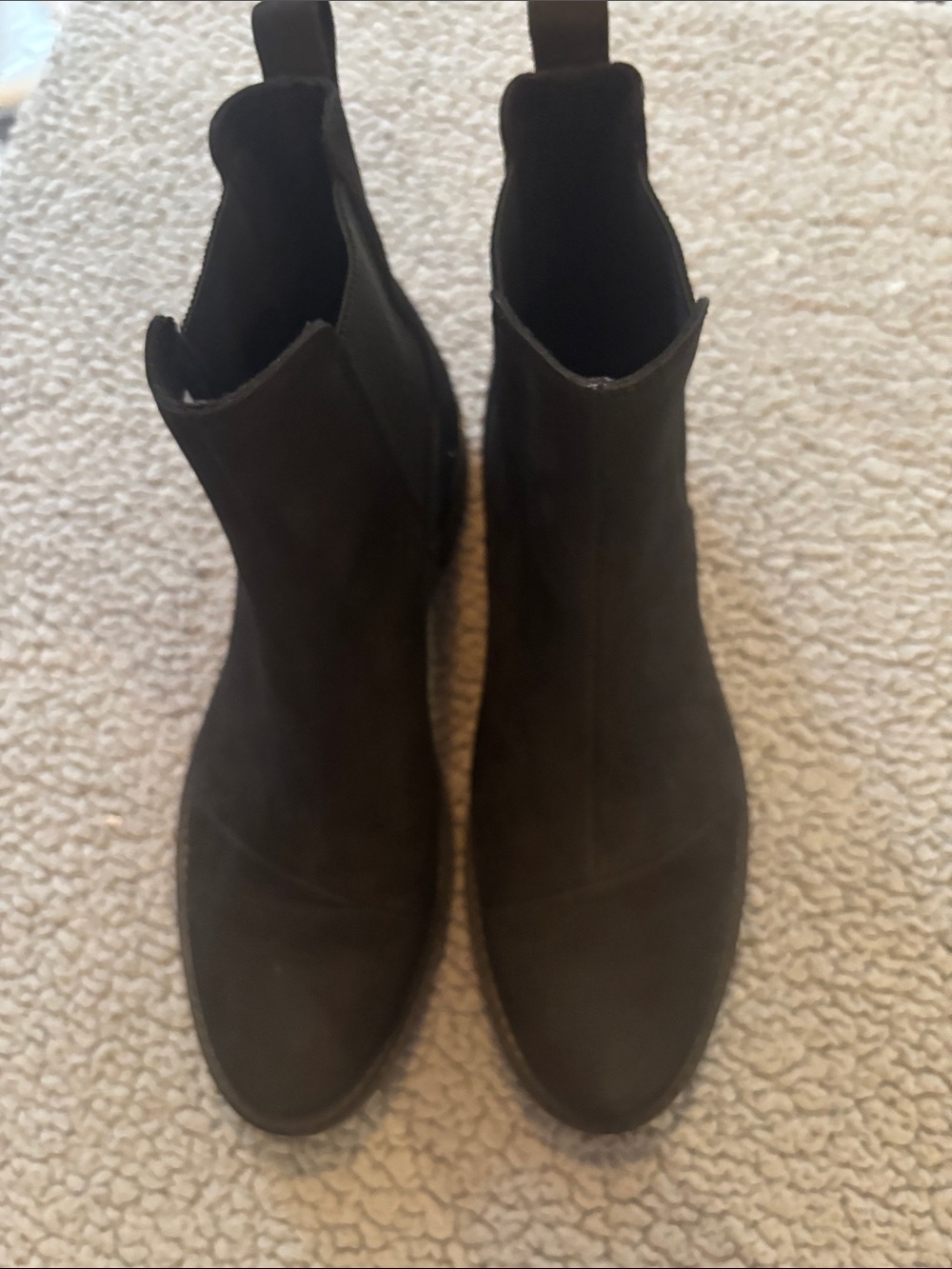 Toms Women’s Black Suede Ella Ankle Boots